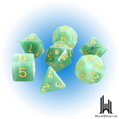 Poly RPG Set - Jade With Gold